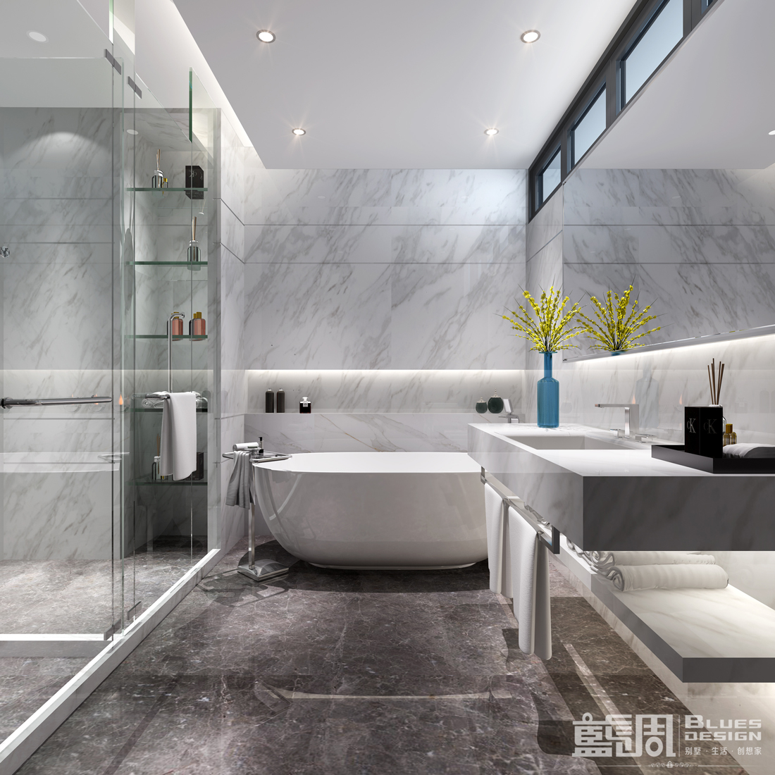 水映山岸公館別墅裝修設(shè)計:衛(wèi)生間