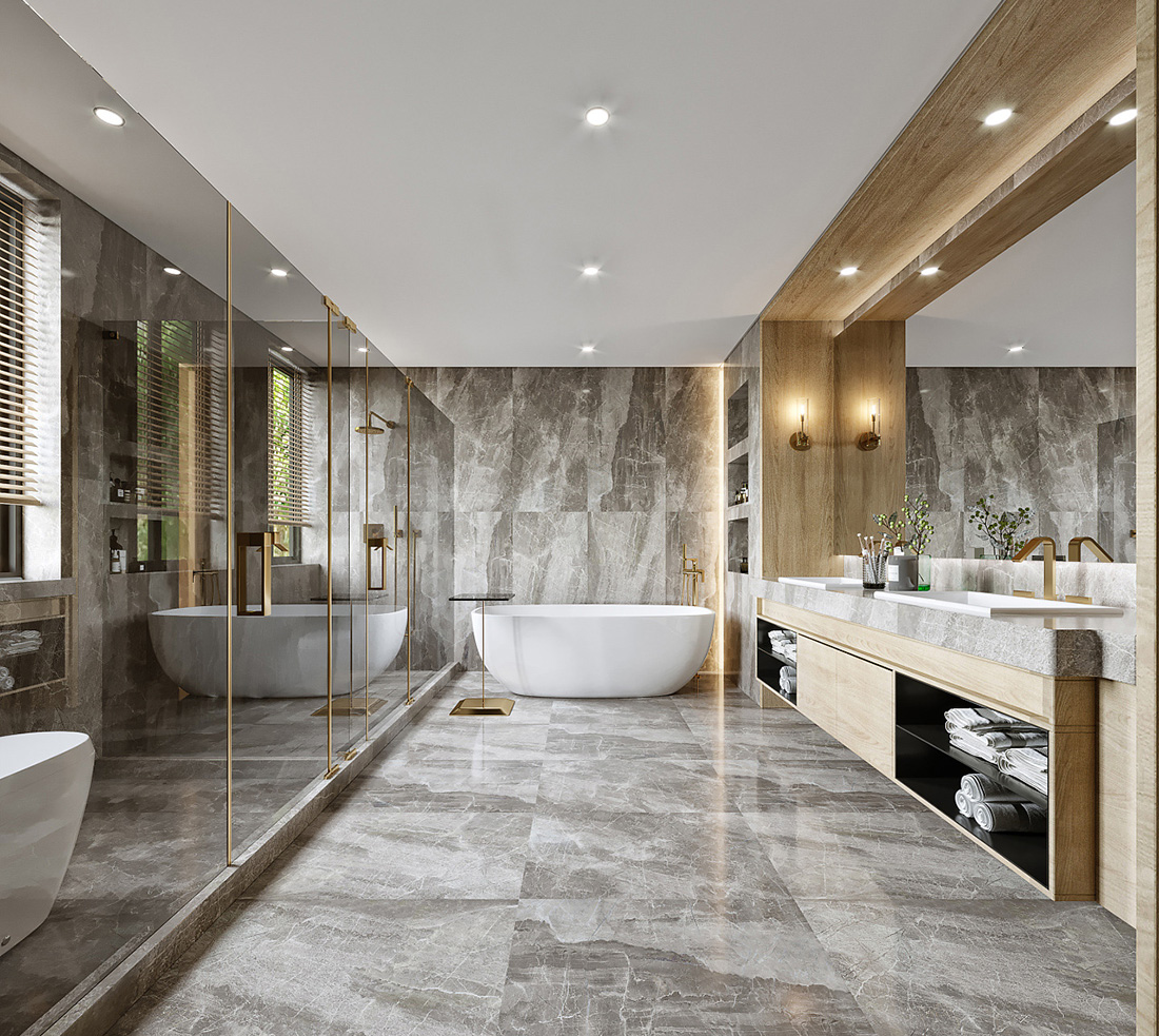 現(xiàn)代風格別墅設計-主衛(wèi) | 藍調設計