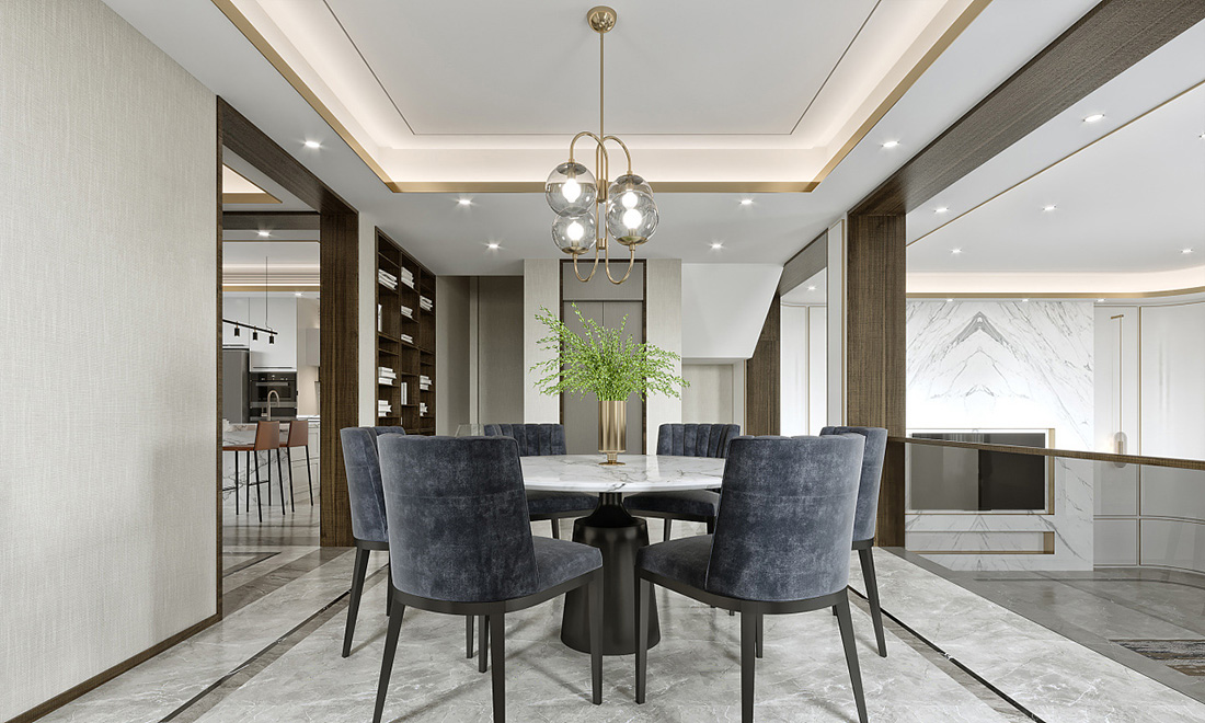 現(xiàn)代風格別墅設計-餐廳 | 藍調設計