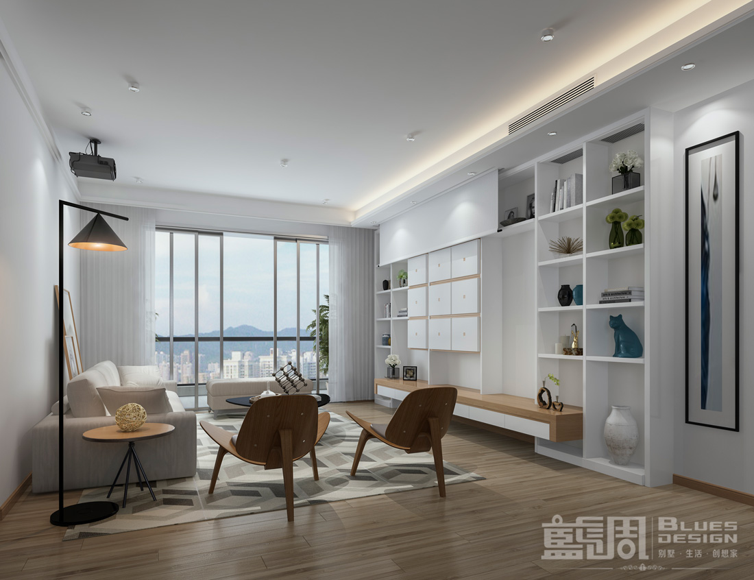 深圳尚峰私宅設計-客廳 | 藍調(diào)設計