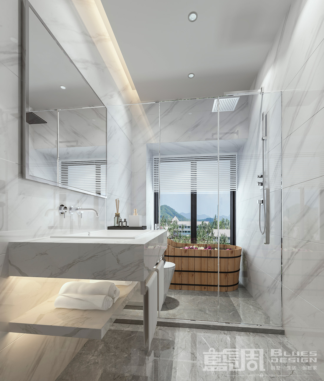 深圳尚峰私宅設計-衛(wèi)生間 | 藍調(diào)設計