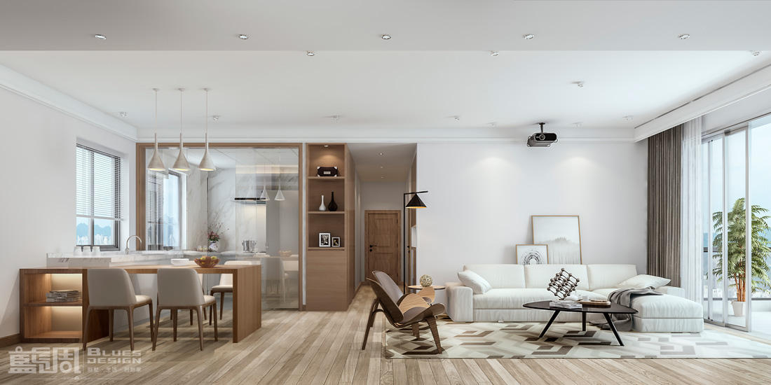 深圳尚峰私宅設計-客餐廳 | 藍調(diào)設計