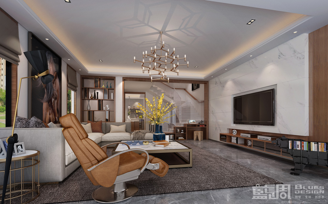 深圳硅谷別墅設計:客廳